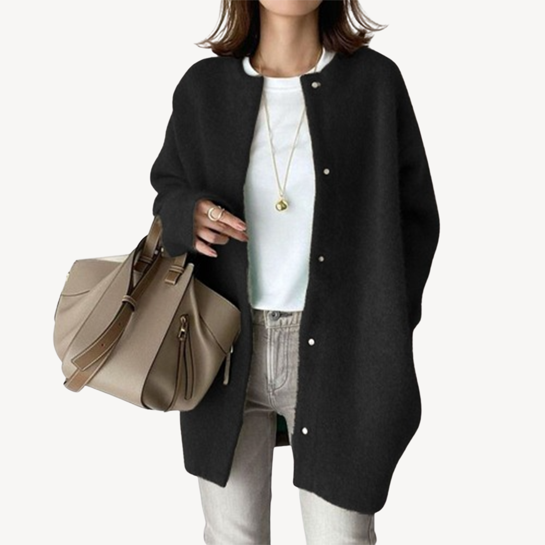 EB | Damen Knopfleiste Strickjacke