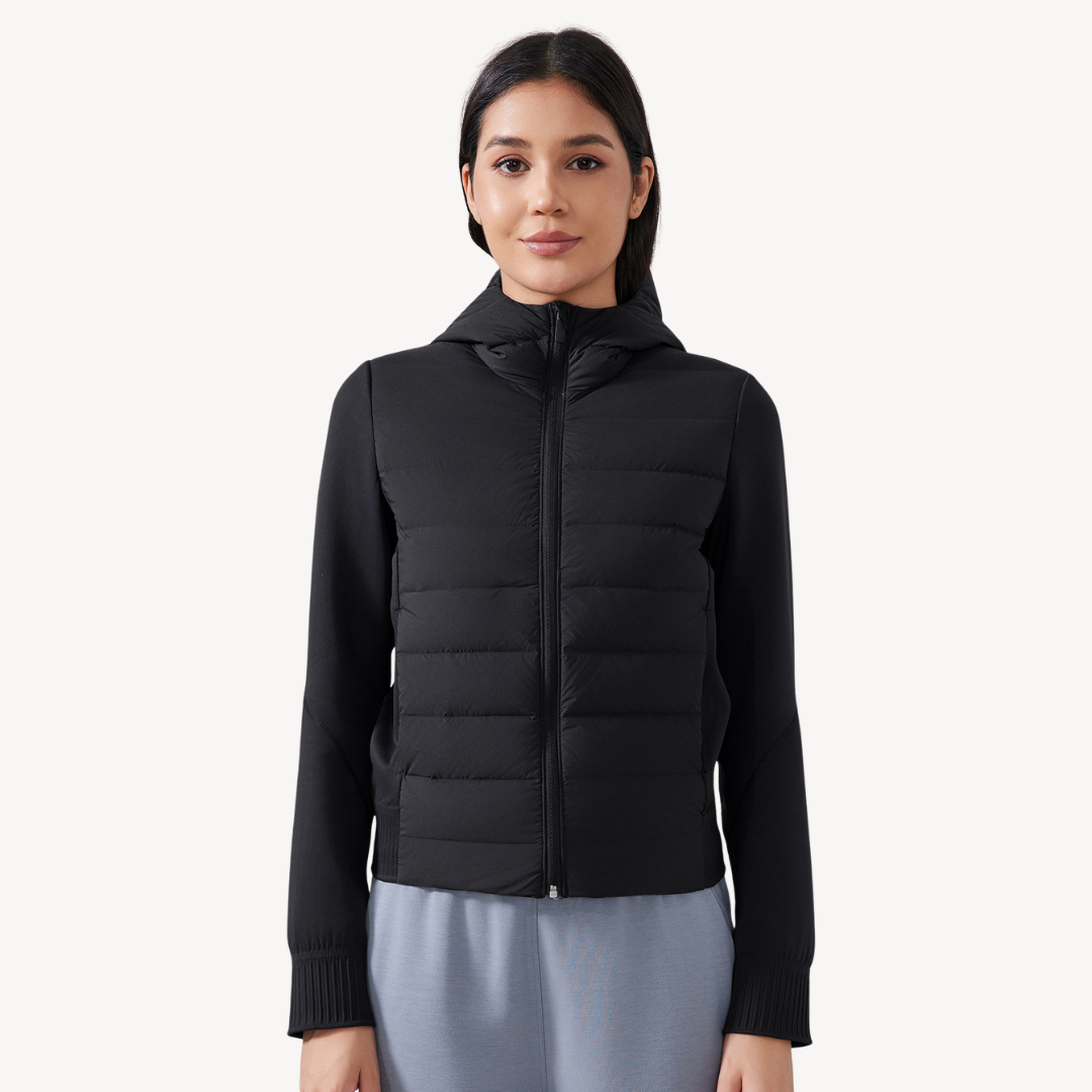 EB | Damen Hybrid Puffermantel Hoodie Jacke