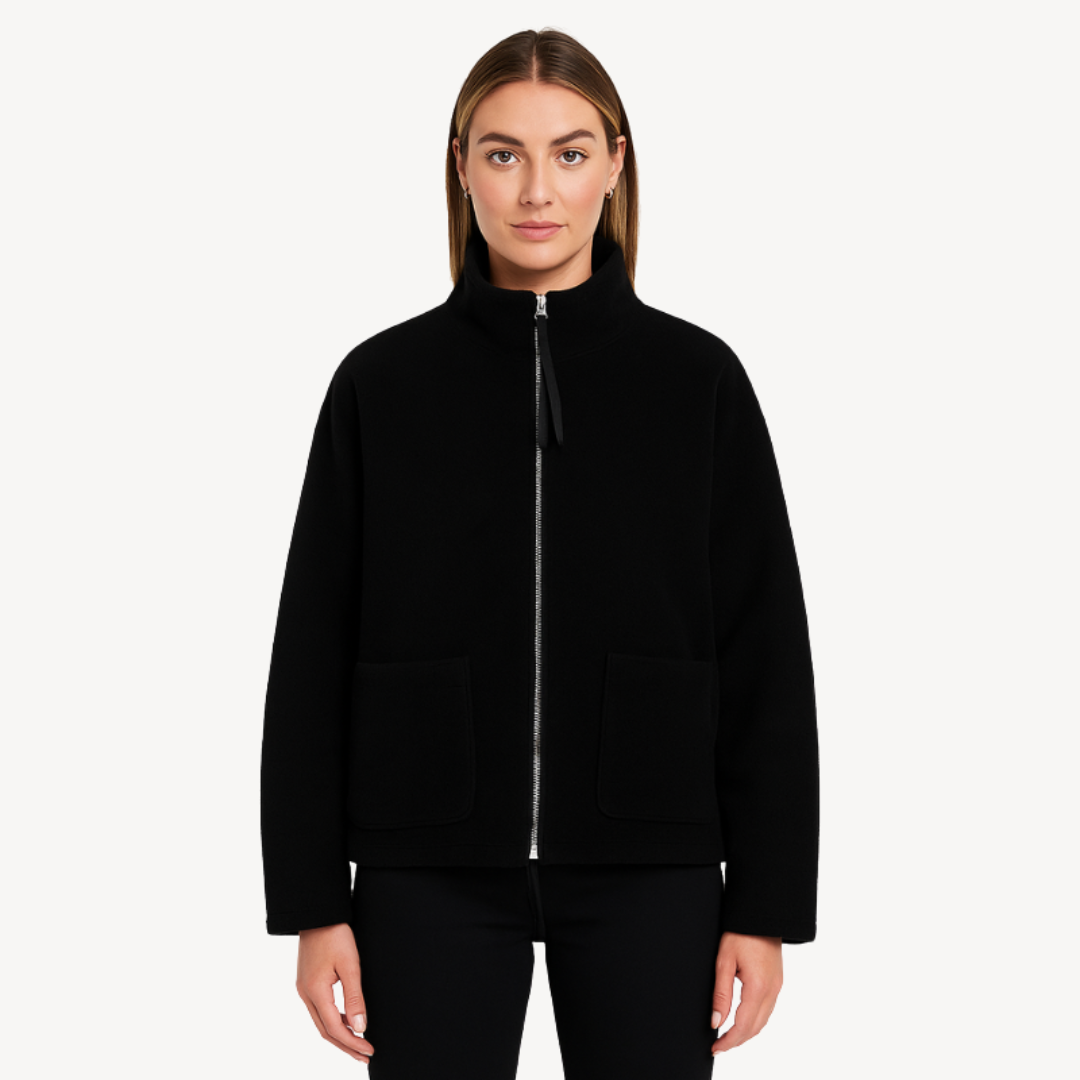 EB | Damen Bequeme Zip-Up Fleecejacke