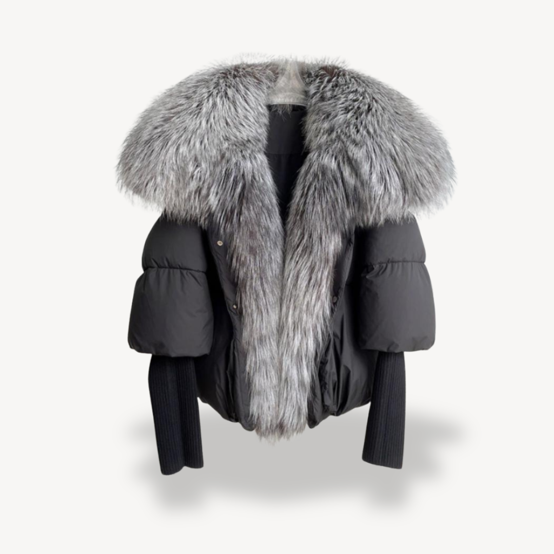 EB | Damen Kunstpelz Pufferjacke