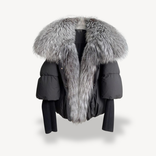 EB | Damen Kunstpelz Pufferjacke