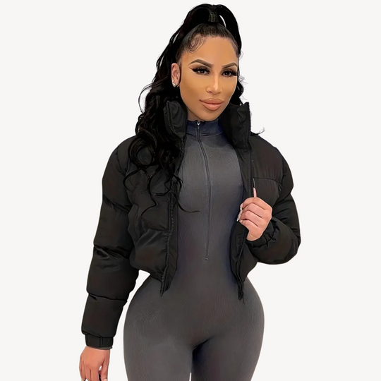 EB | Damen Cropped Puffer Zip Jacke