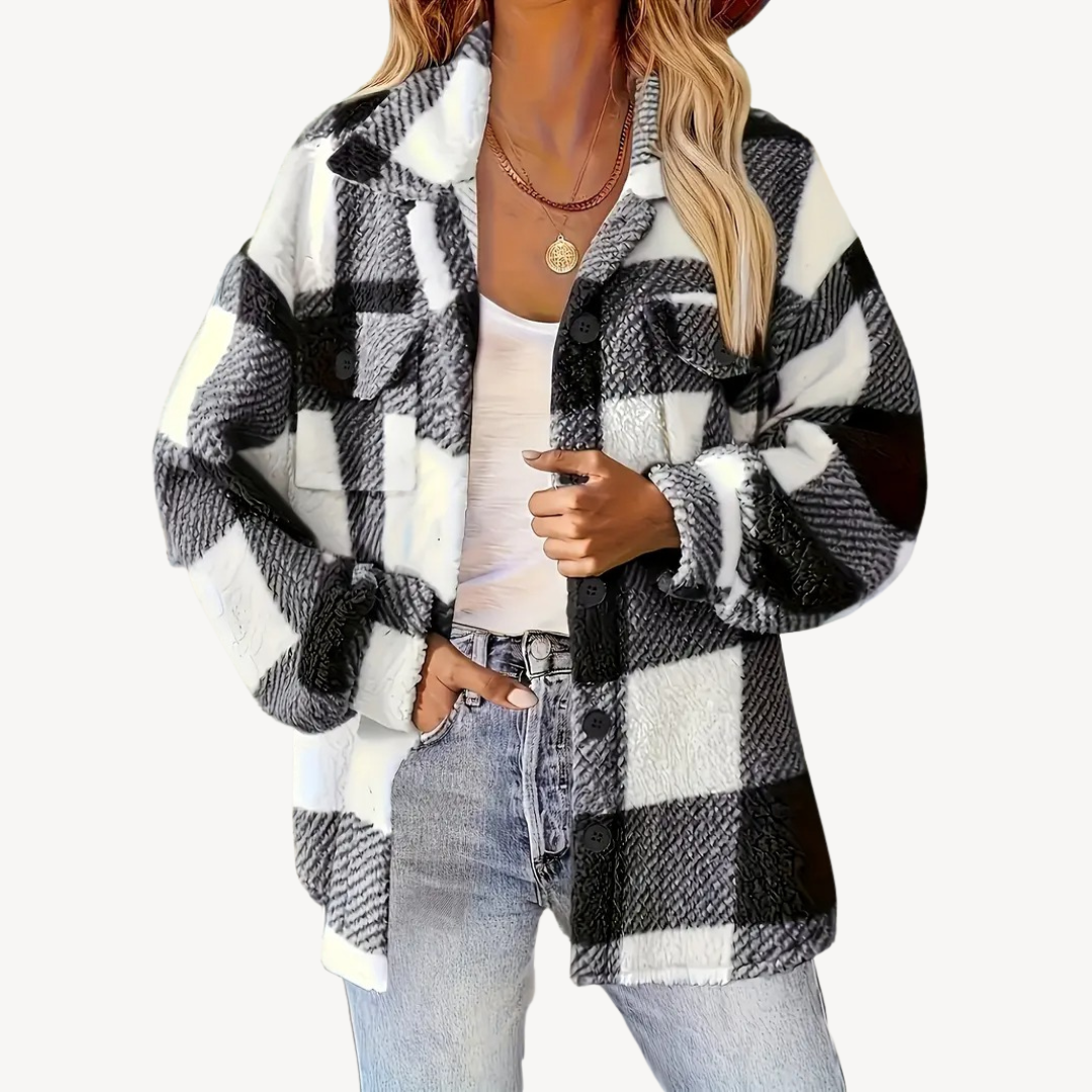 EB | Karo Fleecejacke für Damen
