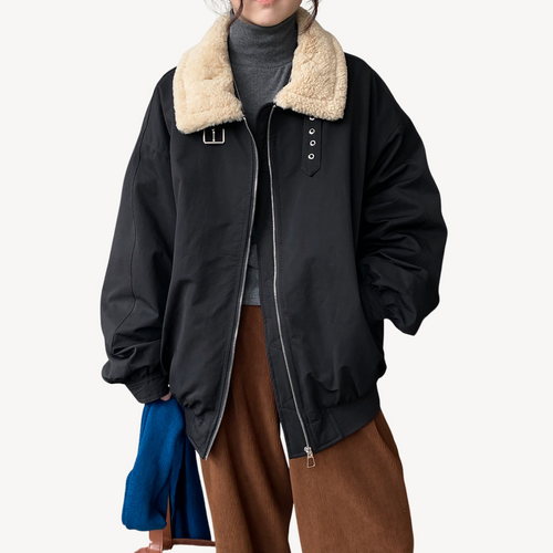 EB | Damen Shearling Kragen Pufferjacke