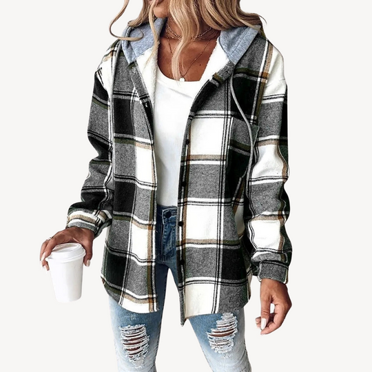 EB | Karierte Kapuzenhemdjacke