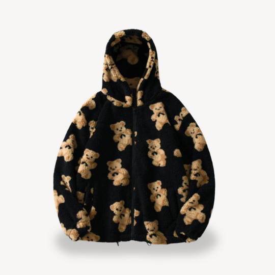 EB | Teddy Bear Muster Kapuzenjacke für Frauen