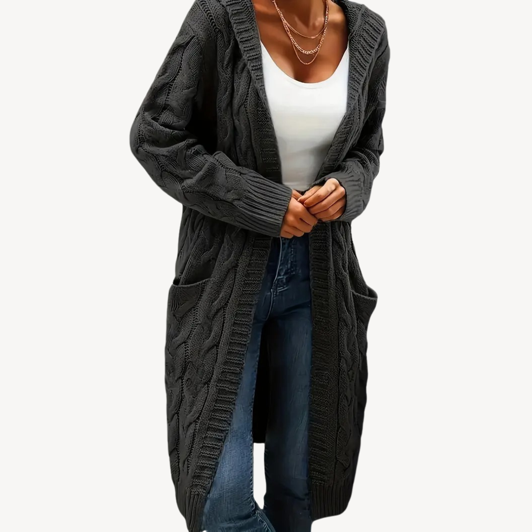 EB | Kabelstrick Kapuzencardigan