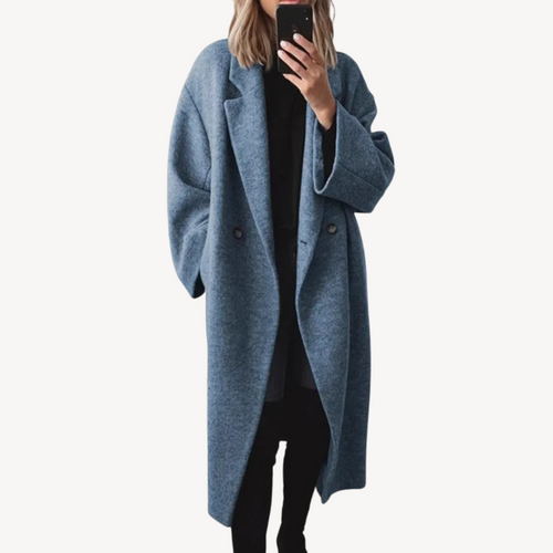 EB | Damen Wollmischung Doppelreiher Mantel