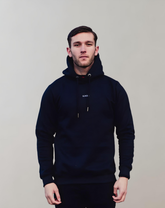 EB | Blauer Hoodie mit DNA-Druck