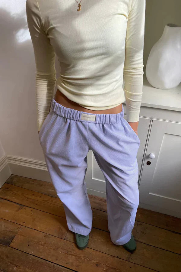 EB | Loose fit Gestreift Elastisch Taille Hose