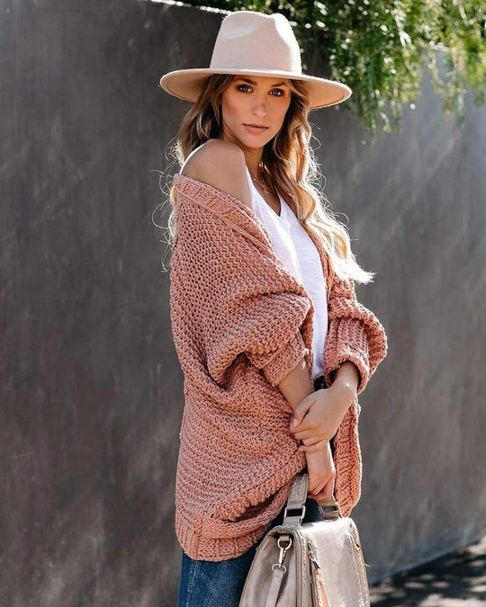 EB | Boho Strickcardigan Lockeres Design mit Praktischen Taschen