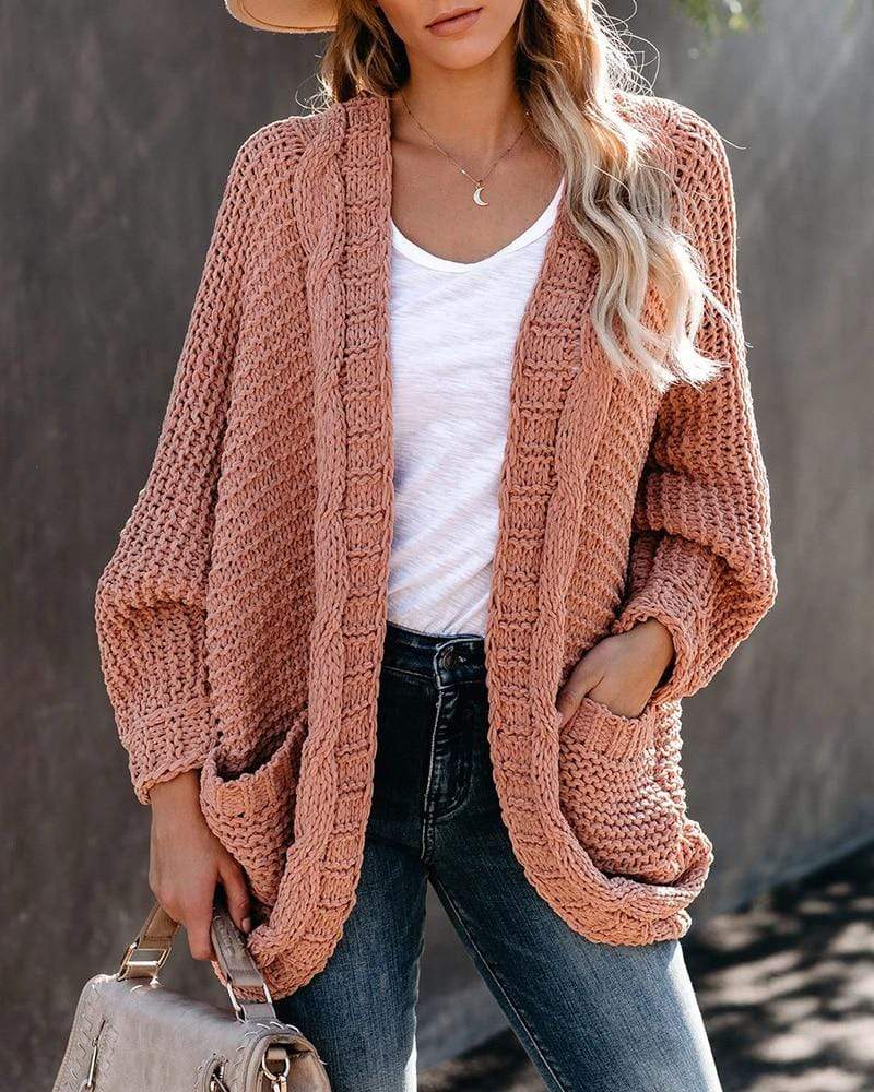 EB | Boho Strickcardigan Lockeres Design mit Praktischen Taschen
