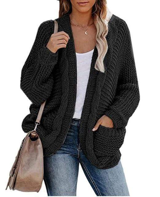 EB | Boho Strickcardigan Lockeres Design mit Praktischen Taschen