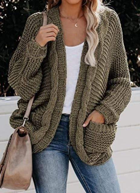 EB | Boho Strickcardigan Lockeres Design mit Praktischen Taschen
