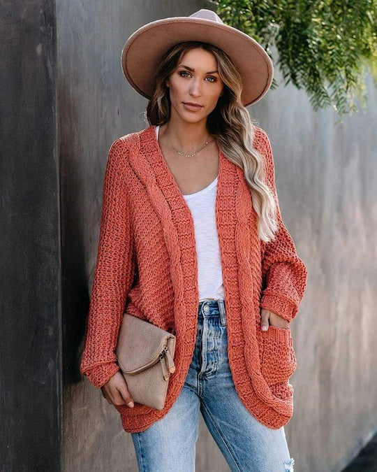 EB | Boho Strickcardigan Lockeres Design mit Praktischen Taschen