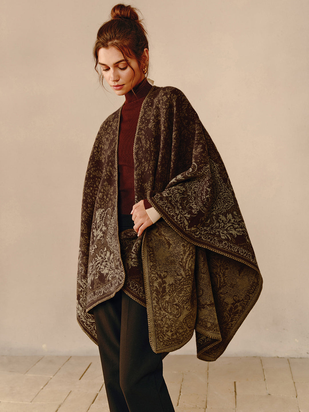 EB | Boho Doppelseitiger Poncho