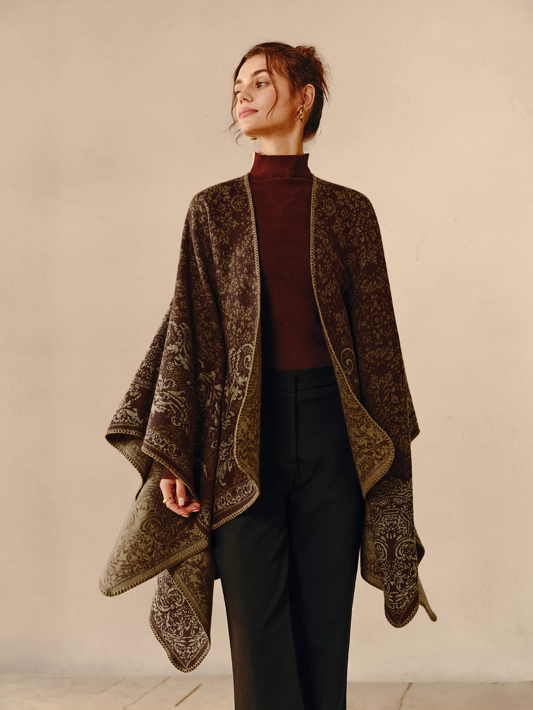 EB | Boho Doppelseitiger Poncho
