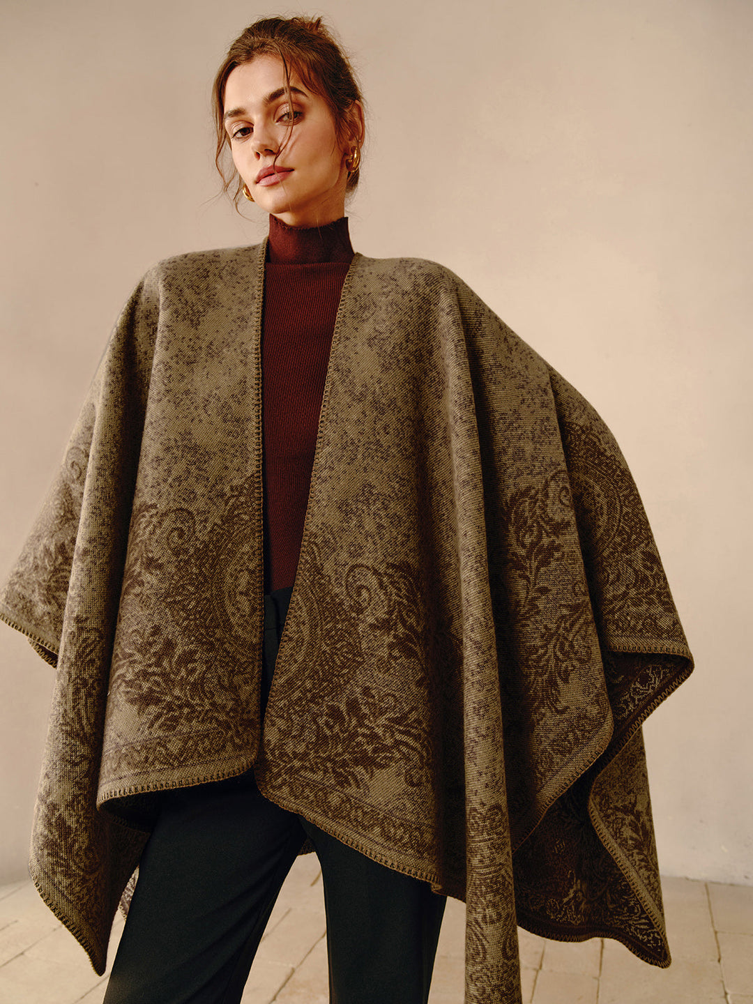 EB | Boho Doppelseitiger Poncho