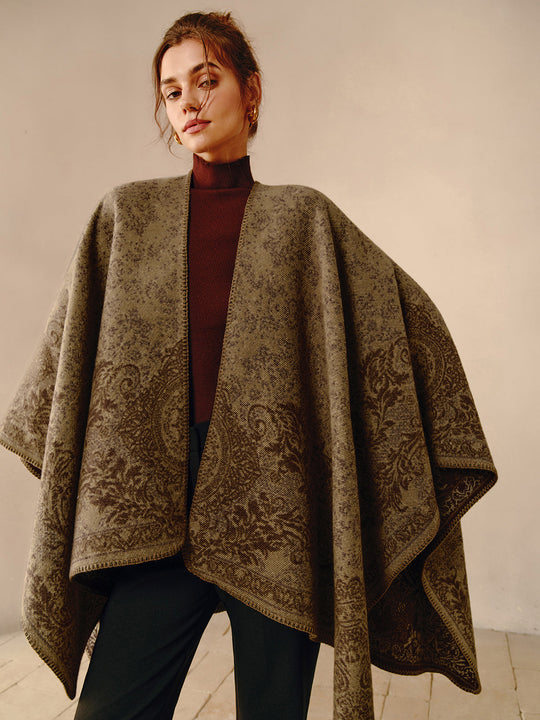 EB | Boho Doppelseitiger Poncho