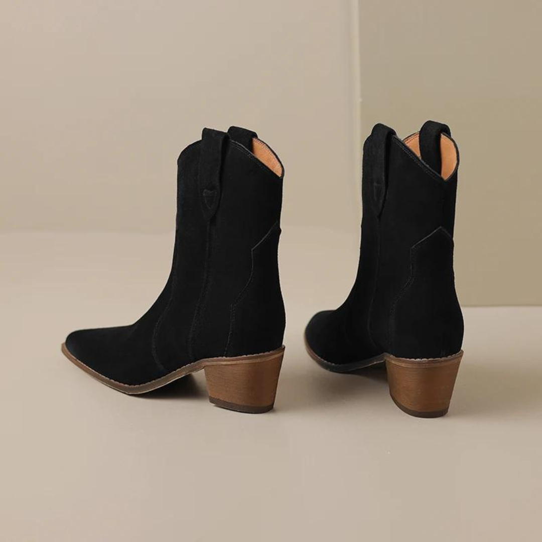 Spitzes Wedge-Ankle-Boots EB