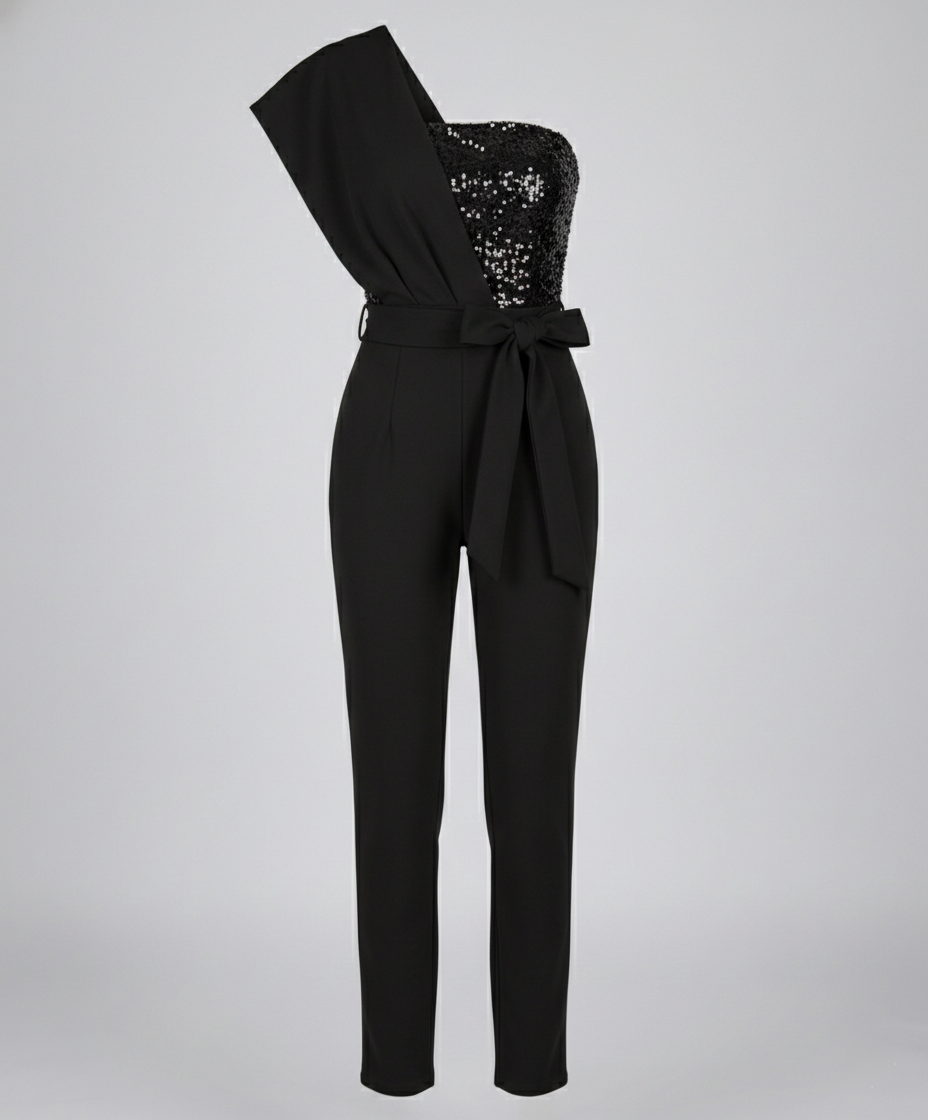 Patchwork Pailletten Jumpsuit Damen | EB