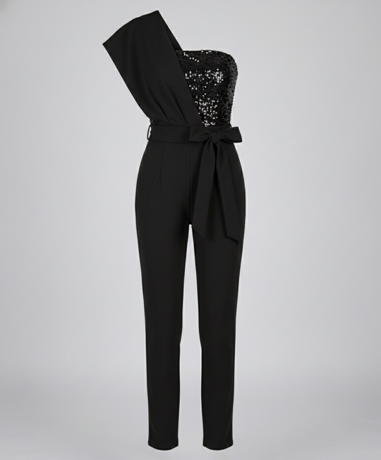 Patchwork Pailletten Jumpsuit Damen | EB