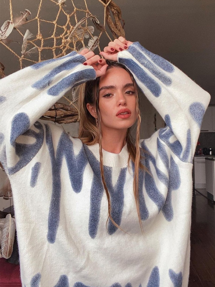 EB | Damen Gestreifter Strickpullover