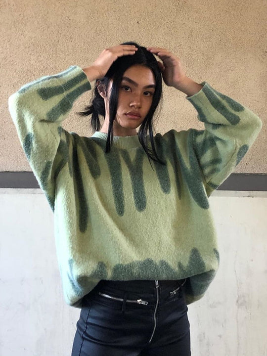 EB | Damen Gestreifter Strickpullover