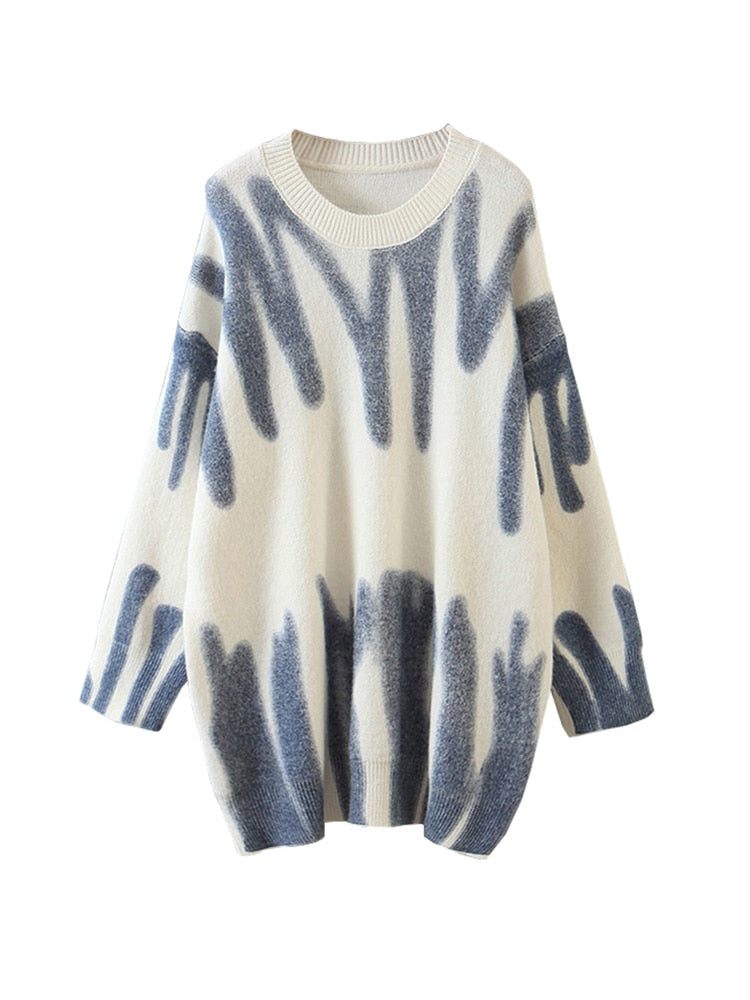 EB | Damen Gestreifter Strickpullover