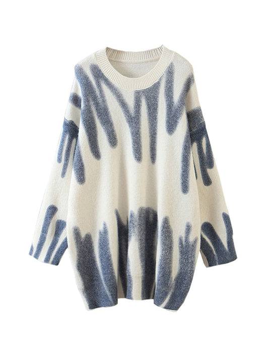 EB | Damen Gestreifter Strickpullover