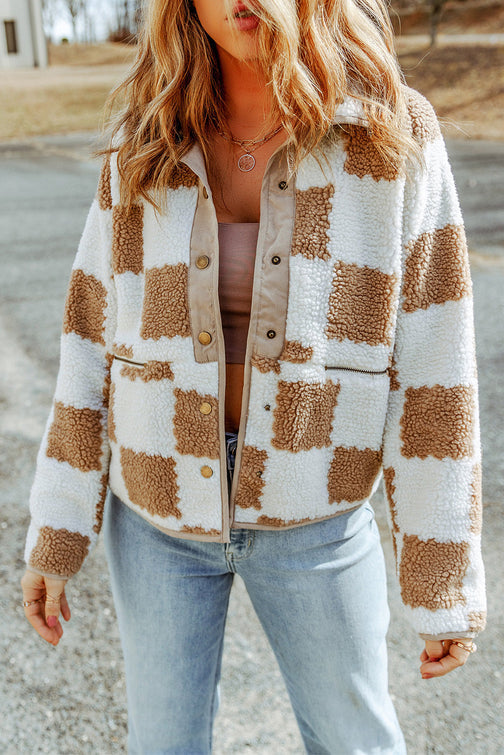 EB | Gepunkteter Sherpa-jacke Weich und Warm Perfekt für Kaltes Wetter