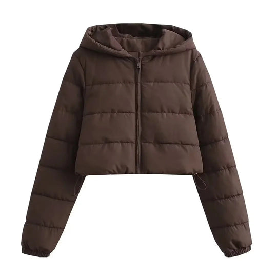 EB | Kapuzen Cropped Slim Winterjacke