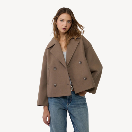 EB | Kürzerer Woll-Peacoat für Frauen