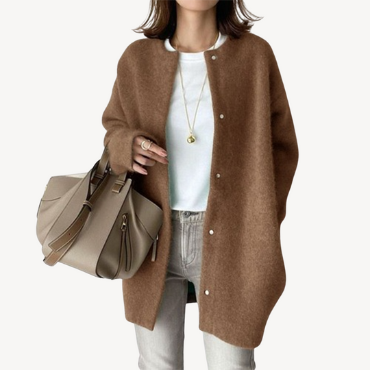 EB | Damen Knopfleiste Strickjacke