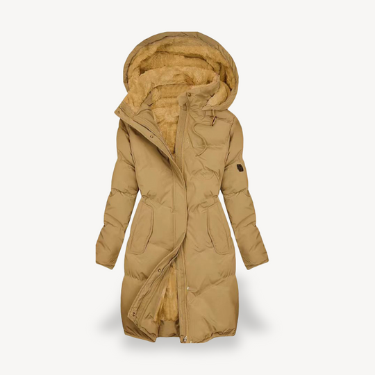 EB | Damen Pufferjacke mit Kunstpelzfutter