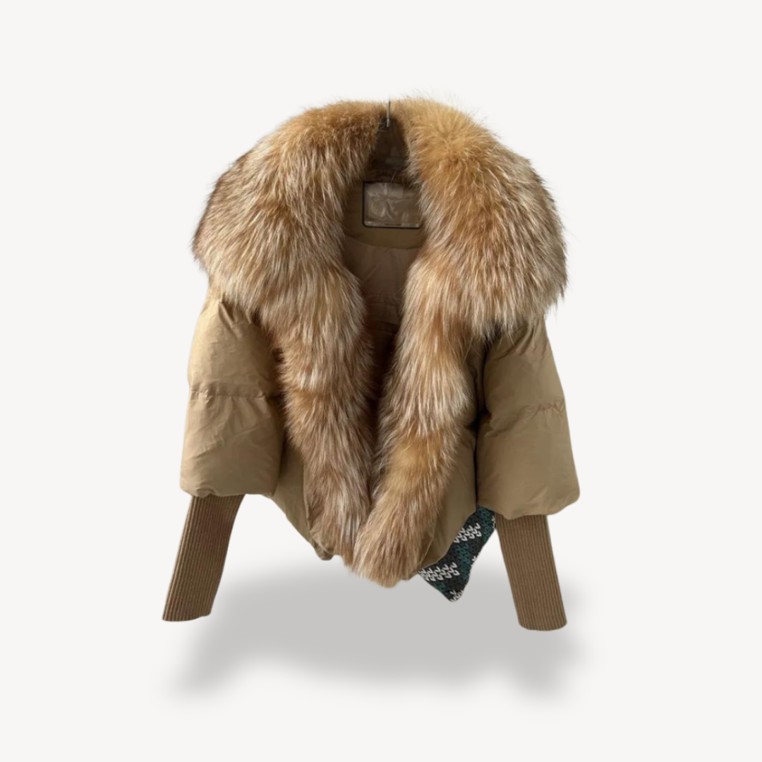 EB | Damen Kunstpelz Pufferjacke