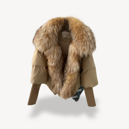 EB | Damen Kunstpelz Pufferjacke