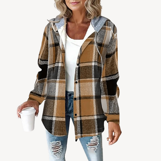 EB | Karierte Kapuzenhemdjacke