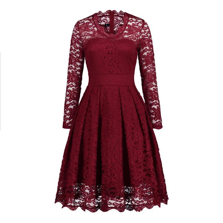EB | Knopfron Laced Sleeve Kleid