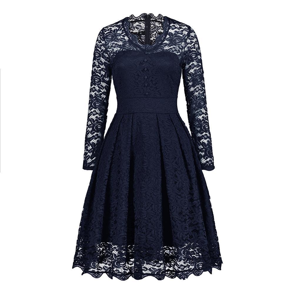 EB | Knopfron Laced Sleeve Kleid