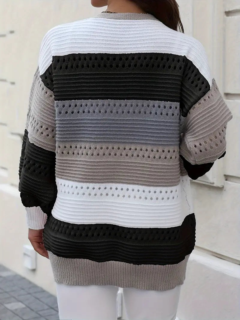 EB | Strickjacke mit Farbblockierungen