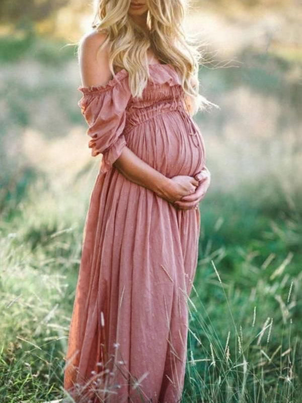 EB | Boho Chic: Umstandsmode Boot Hals Ranken Kleid