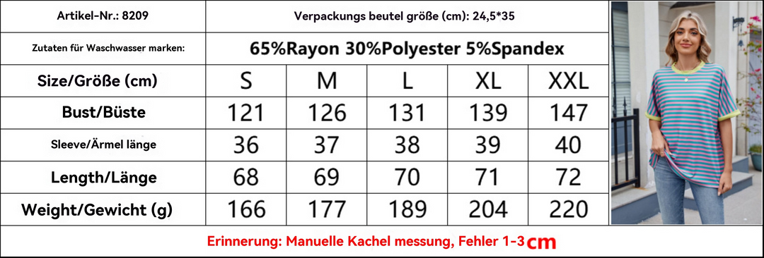 EB | Gestreiftes kontrastierendes T-Shirt