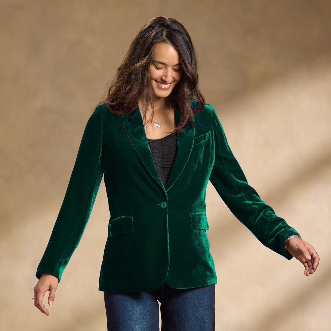 EB | Gestickte Samt-Herbstjacke