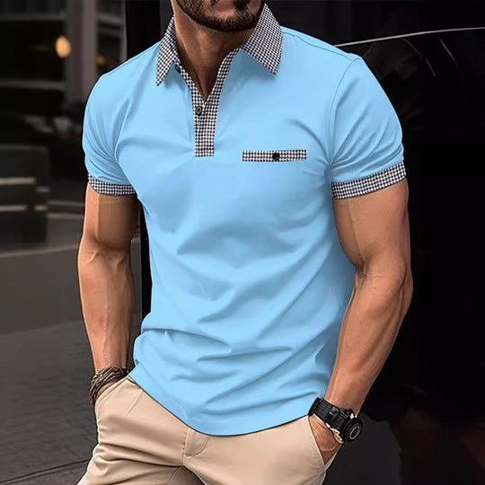 EB | Farblich passendes POLO-Shirt mit Knöpfen