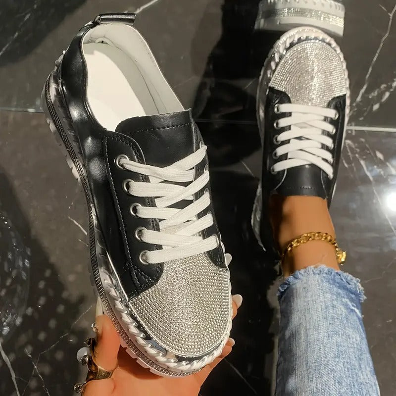 bequeme orthopädische Sneakers mit Pailletten EB EB