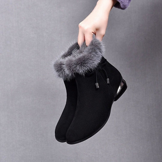 Leder-Stiefeletten mit Mittelabsatz EB EB