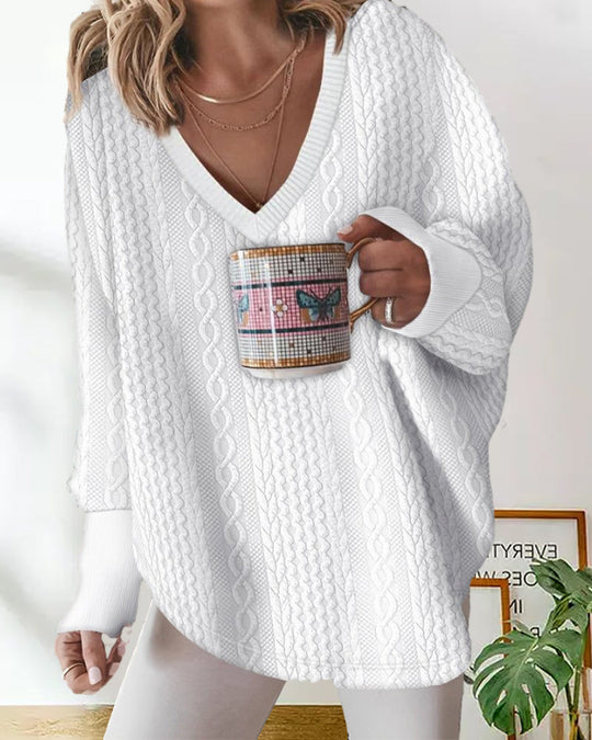 EB | Sweatshirt mit V-Ausschnitt