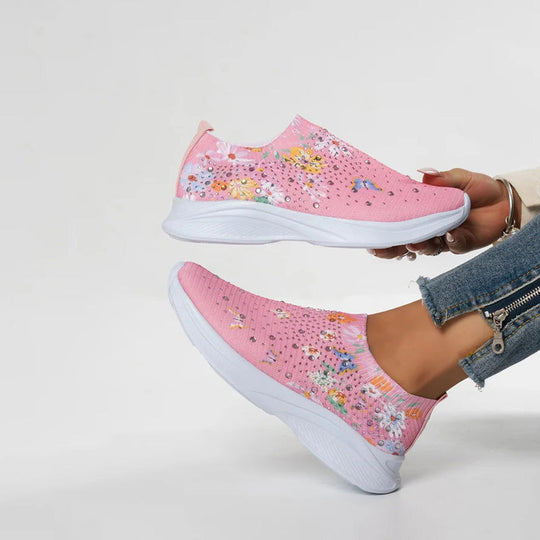 Schmetterlingsdruck Slip-On Schuhe EB