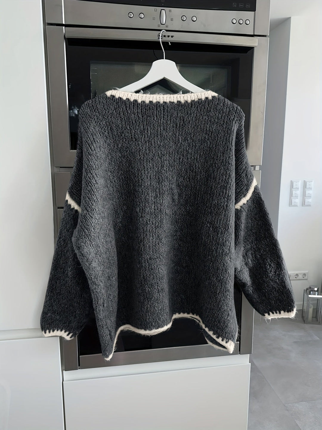 EB | Lockere Strickpullover Weich und Gemütlich Einzigartige Häkel-details
